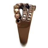 Alamode IP Coffee light Brass Ring with AAA Grade CZ in Light Coffee - Alamode - Flyclothing LLC