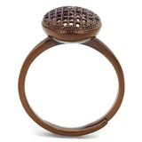 Alamode IP Coffee light Brass Ring with AAA Grade CZ in Light Coffee - Alamode