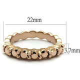 Alamode IP Rose Gold(Ion Plating) Brass Ring with AAA Grade CZ in Metallic Light Gold - Alamode - Flyclothing LLC