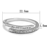 Alamode Rhodium Brass Ring with AAA Grade CZ in Clear - Alamode
