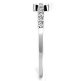 Alamode Rhodium Brass Ring with AAA Grade CZ in Clear - Alamode - Flyclothing LLC