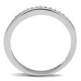 Alamode Rhodium Brass Ring with AAA Grade CZ in Clear - Alamode - Flyclothing LLC