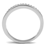 Alamode Rhodium Brass Ring with AAA Grade CZ in Clear - Alamode