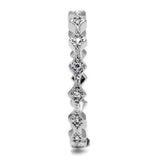 Alamode Rhodium Brass Ring with AAA Grade CZ in Clear - Alamode - Flyclothing LLC