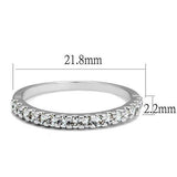 Alamode Rhodium Brass Ring with AAA Grade CZ in Clear - Alamode