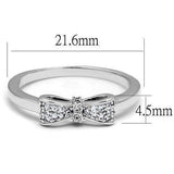 Alamode Rhodium Brass Ring with AAA Grade CZ in Clear - Alamode - Flyclothing LLC