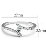Alamode Rhodium Brass Ring with AAA Grade CZ in Clear - Alamode - Flyclothing LLC