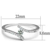 Alamode Rhodium Brass Ring with AAA Grade CZ in Clear - Alamode - Flyclothing LLC