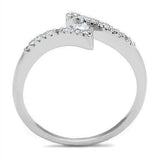 Alamode Rhodium Brass Ring with AAA Grade CZ in Clear - Alamode - Flyclothing LLC