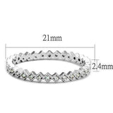 Alamode Rhodium Brass Ring with AAA Grade CZ in Clear - Alamode - Flyclothing LLC