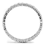 Alamode Rhodium Brass Ring with AAA Grade CZ in Clear - Alamode