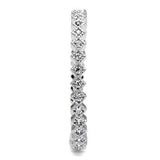 Alamode Rhodium Brass Ring with AAA Grade CZ in Clear - Alamode