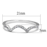 Alamode Rhodium Brass Ring with AAA Grade CZ in Clear - Alamode - Flyclothing LLC