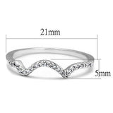 Alamode Rhodium Brass Ring with AAA Grade CZ in Clear - Alamode
