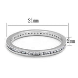 Alamode Rhodium Brass Ring with AAA Grade CZ in Clear - Alamode - Flyclothing LLC