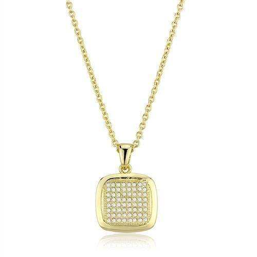 Alamode Gold Brass Jewelry Sets with AAA Grade CZ in Clear - Alamode - Flyclothing LLC
