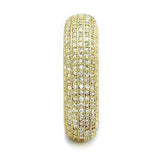 Alamode Gold Brass Ring with AAA Grade CZ in Clear - Alamode - Flyclothing LLC