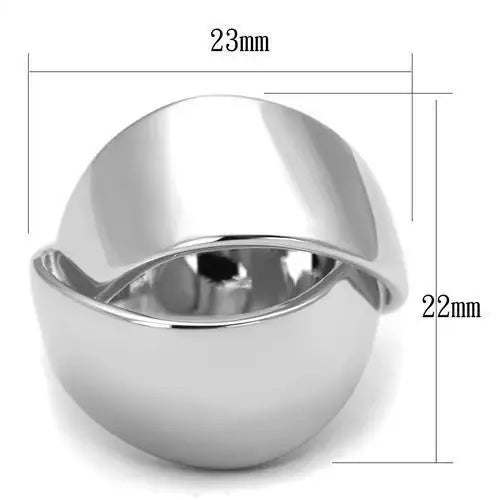 Alamode Rhodium Brass Ring with No Stone - Alamode - Flyclothing LLC