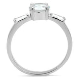 Alamode Rhodium Brass Ring with AAA Grade CZ in Clear - Alamode - Flyclothing LLC