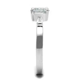 Alamode Rhodium Brass Ring with AAA Grade CZ in Clear - Alamode - Flyclothing LLC
