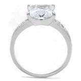 Alamode Rhodium Brass Ring with AAA Grade CZ in Clear - Alamode - Flyclothing LLC
