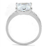 Alamode Rhodium Brass Ring with AAA Grade CZ in Clear - Alamode - Flyclothing LLC