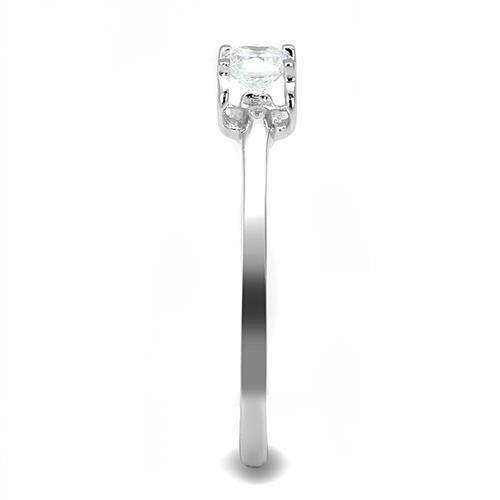 Alamode Rhodium 925 Sterling Silver Ring with AAA Grade CZ in Clear - Alamode - Flyclothing LLC