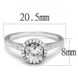 Alamode Rhodium 925 Sterling Silver Ring with AAA Grade CZ in Clear - Alamode - Flyclothing LLC