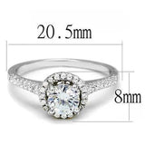 Alamode Rhodium 925 Sterling Silver Ring with AAA Grade CZ in Clear - Alamode - Flyclothing LLC