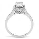 Alamode Rhodium 925 Sterling Silver Ring with AAA Grade CZ in Clear - Alamode - Flyclothing LLC