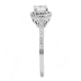 Alamode Rhodium 925 Sterling Silver Ring with AAA Grade CZ in Clear - Alamode - Flyclothing LLC