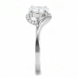 Alamode Rhodium 925 Sterling Silver Ring with AAA Grade CZ in Clear - Alamode - Flyclothing LLC
