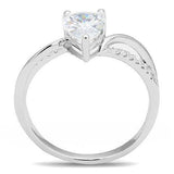Alamode Rhodium 925 Sterling Silver Ring with AAA Grade CZ in Clear - Alamode - Flyclothing LLC