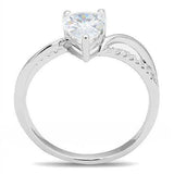 Alamode Rhodium 925 Sterling Silver Ring with AAA Grade CZ in Clear - Alamode - Flyclothing LLC