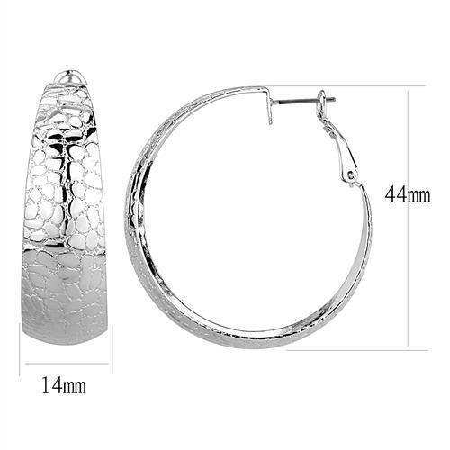 Alamode Rhodium Brass Earrings with No Stone - Alamode - Flyclothing LLC