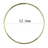 Alamode Gold Brass Bangle with Top Grade Crystal in Clear - Alamode - Flyclothing LLC
