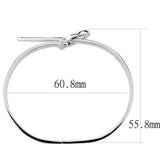 Alamode Rhodium Brass Bangle with No Stone - Alamode