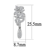 Alamode Rhodium Brass Jewelry Sets with AAA Grade CZ in Clear - Alamode - Flyclothing LLC