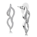 Alamode Rhodium Brass Jewelry Sets with AAA Grade CZ in Clear - Alamode - Flyclothing LLC