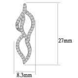 Alamode Rhodium Brass Jewelry Sets with AAA Grade CZ in Clear - Alamode - Flyclothing LLC