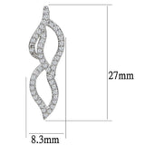 Alamode Rhodium Brass Jewelry Sets with AAA Grade CZ in Clear - Alamode - Flyclothing LLC