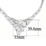 Alamode Rhodium Brass Jewelry Sets with AAA Grade CZ in Clear - Alamode - Flyclothing LLC