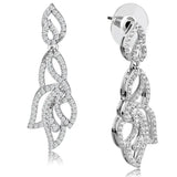 Alamode Rhodium Brass Jewelry Sets with AAA Grade CZ in Clear - Alamode - Flyclothing LLC
