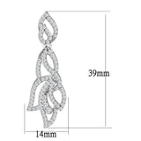 Alamode Rhodium Brass Jewelry Sets with AAA Grade CZ in Clear - Alamode - Flyclothing LLC