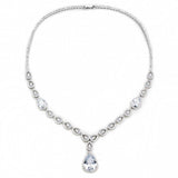 Alamode Rhodium Brass Jewelry Sets with AAA Grade CZ in Clear - Alamode - Flyclothing LLC