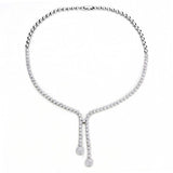 Alamode Rhodium Brass Jewelry Sets with AAA Grade CZ in Clear - Alamode - Flyclothing LLC