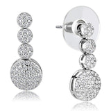 Alamode Rhodium Brass Jewelry Sets with AAA Grade CZ in Clear - Alamode - Flyclothing LLC