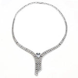 Alamode Rhodium Brass Jewelry Sets with AAA Grade CZ in Clear - Alamode - Flyclothing LLC