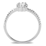 Alamode Rhodium Brass Ring with AAA Grade CZ in Clear - Alamode - Flyclothing LLC