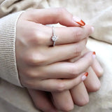 Alamode Rhodium Brass Ring with AAA Grade CZ in Clear - Alamode - Flyclothing LLC